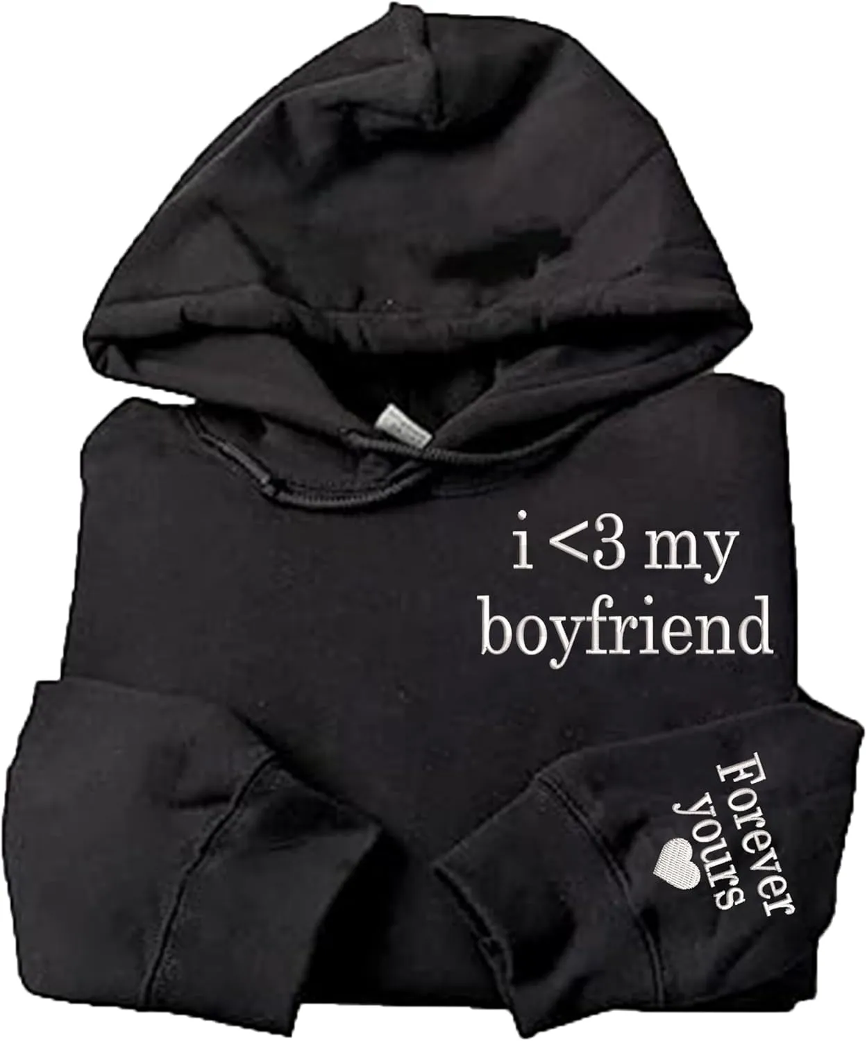 Embroidered Matching Couple Hoodies Boyfriend and Girlfriend I Love My Girlfriend Boyfriend Couple Valentine