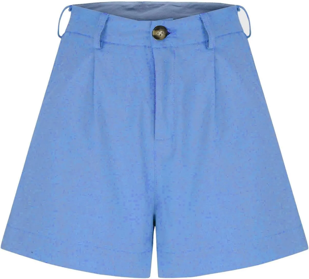 Finelylove Womens Cargo Bermuda Shorts Pleated High Waisted Summer Linen Shorts Wide Leg Casual Beach Shorts with Pockets