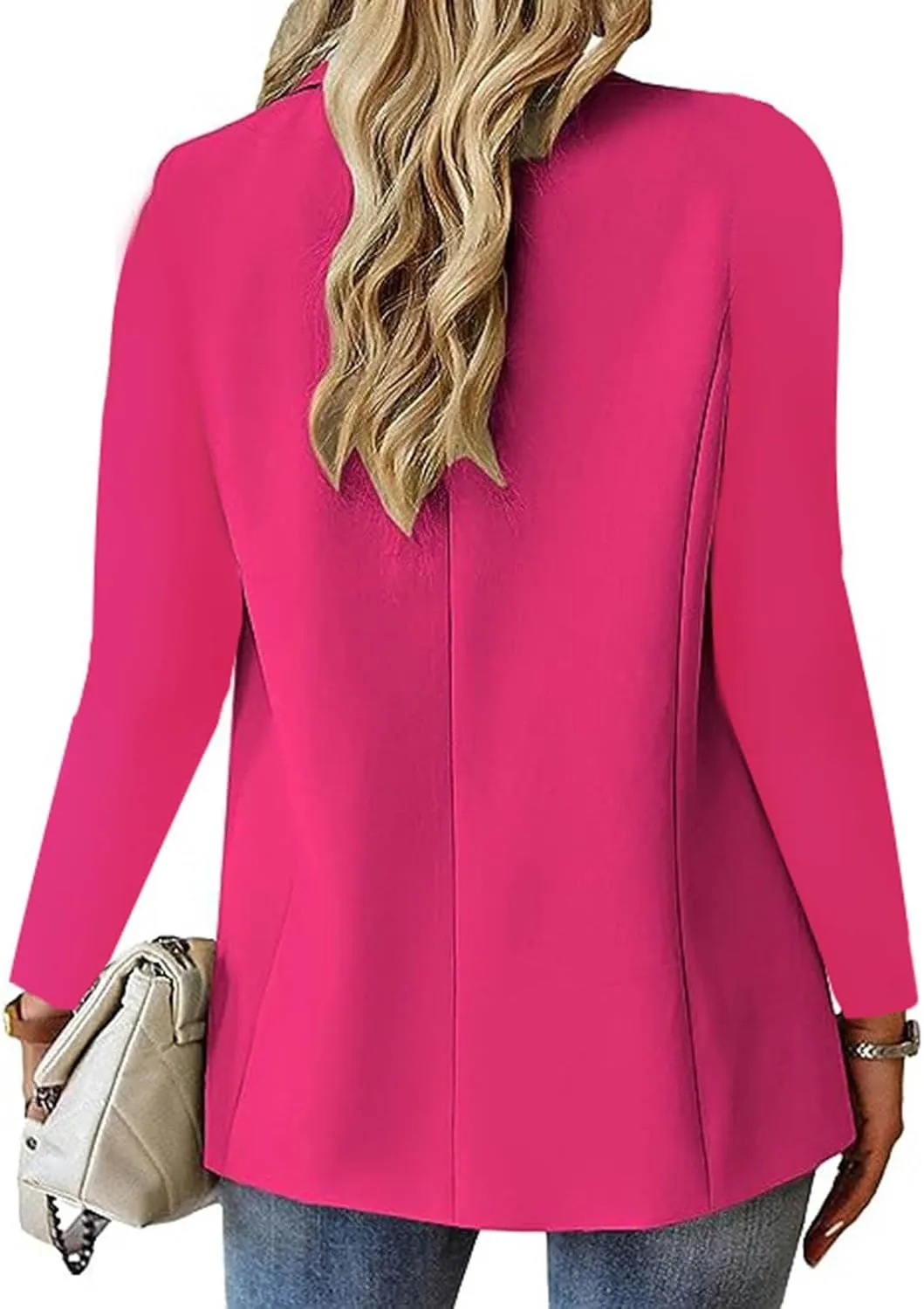 GOKKILRW Womens Casual Blazer Jackets Lapel One Button Work Suit Coats Trendy Business Formal Outfits Professional Clothes