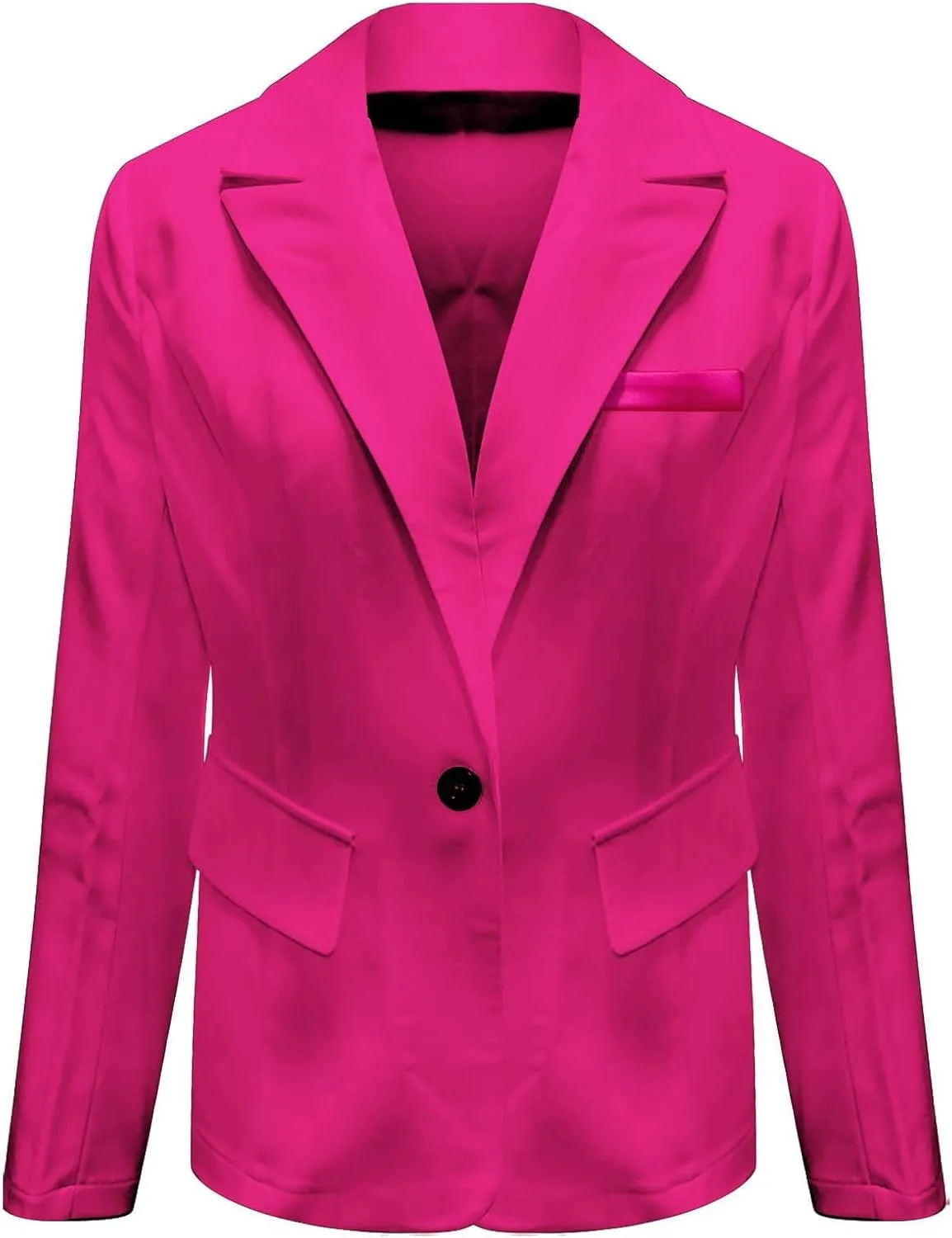 GOKKILRW Womens Casual Blazer Jackets Lapel One Button Work Suit Coats Trendy Business Formal Outfits Professional Clothes