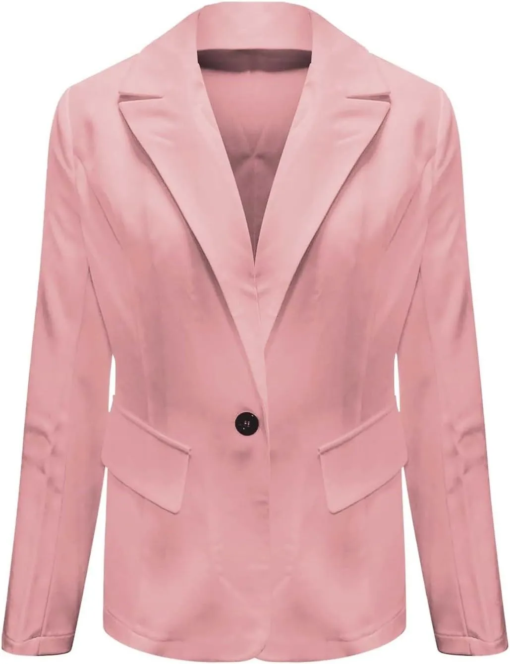GOKKILRW Womens Casual Blazer Jackets Lapel One Button Work Suit Coats Trendy Business Formal Outfits Professional Clothes