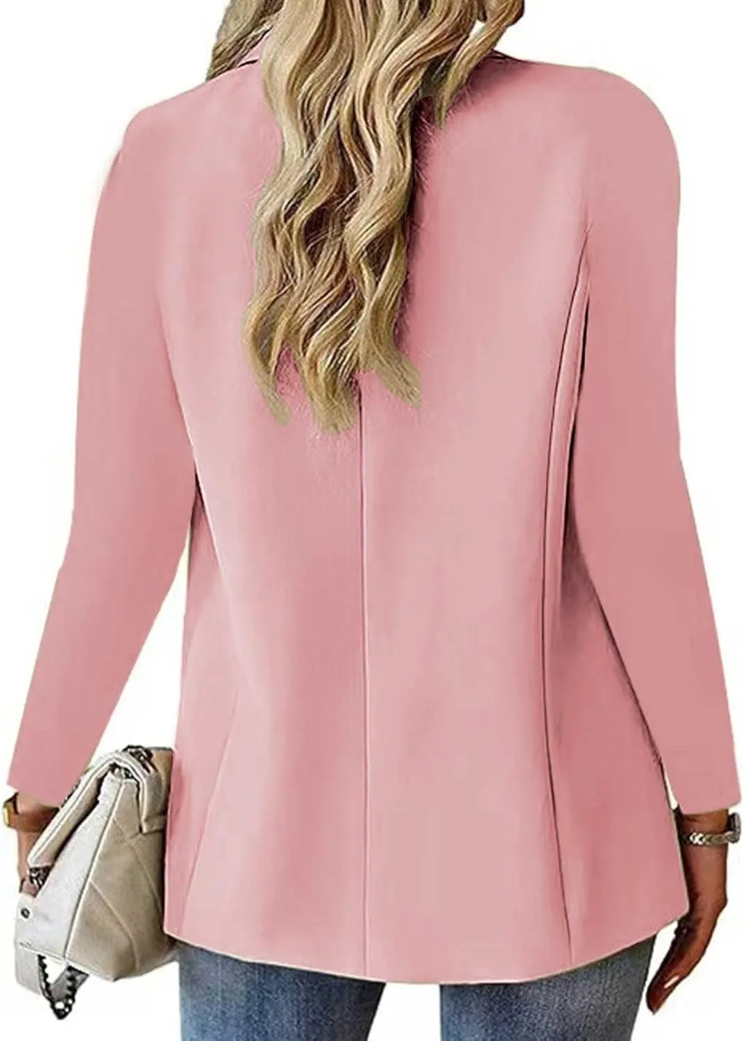 GOKKILRW Womens Casual Blazer Jackets Lapel One Button Work Suit Coats Trendy Business Formal Outfits Professional Clothes