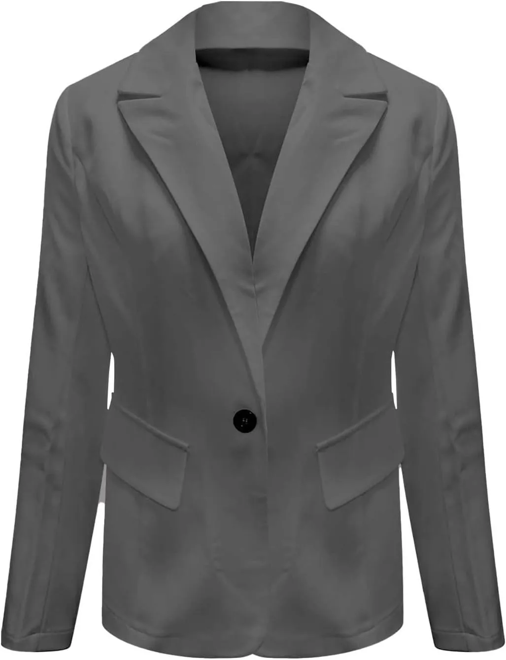 GOKKILRW Womens Casual Blazer Jackets Lapel One Button Work Suit Coats Trendy Business Formal Outfits Professional Clothes