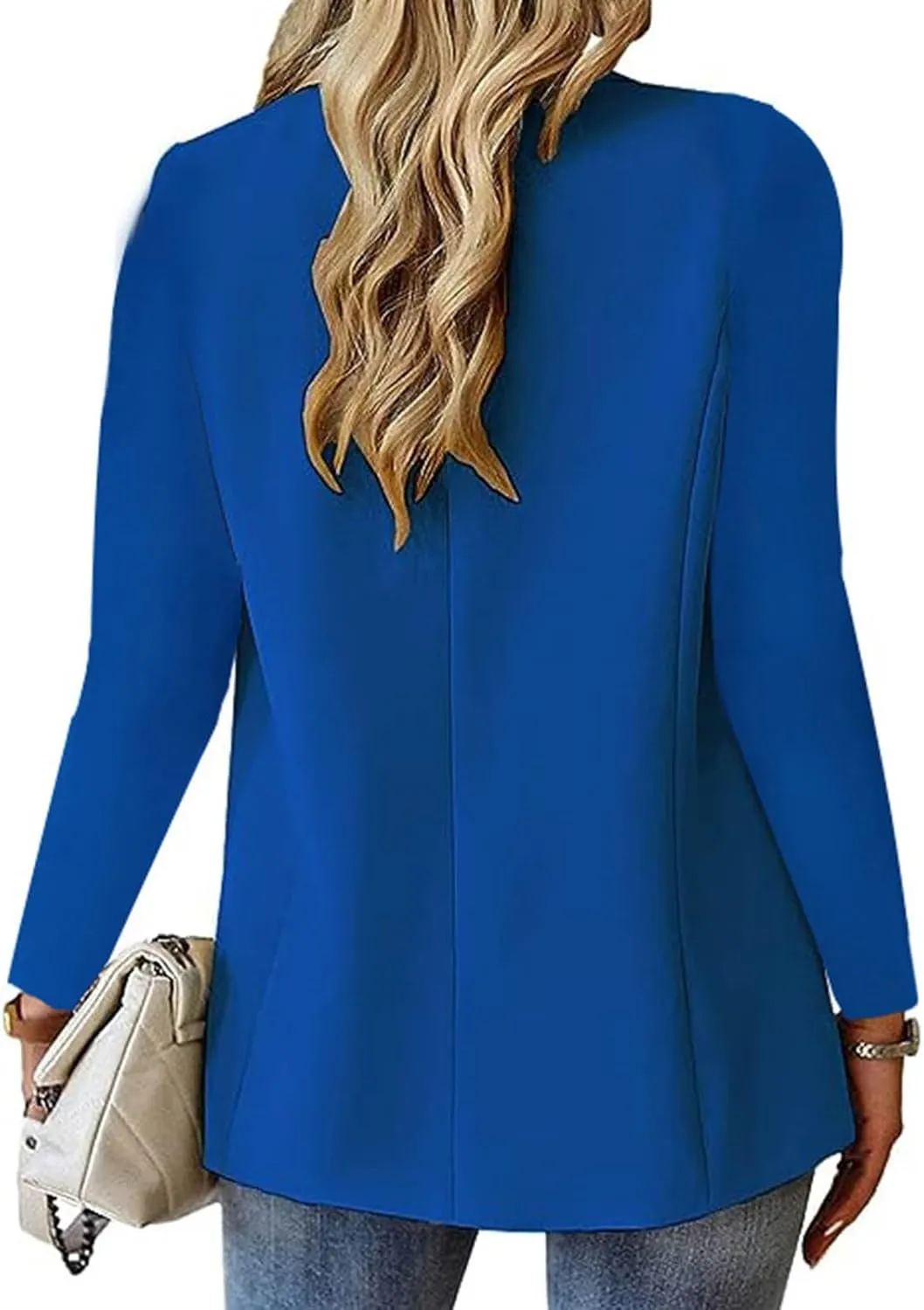GOKKILRW Womens Casual Blazer Jackets Lapel One Button Work Suit Coats Trendy Business Formal Outfits Professional Clothes
