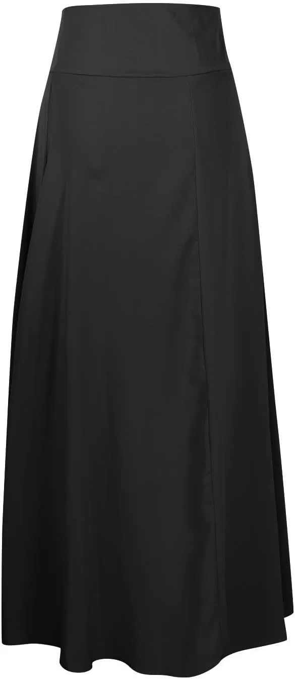 High Waist Wrap Skirt for Women Flowy Skirts Trendy Summer Ruffle High Low Maxi Skirt with Slit Boho Beach Skirts