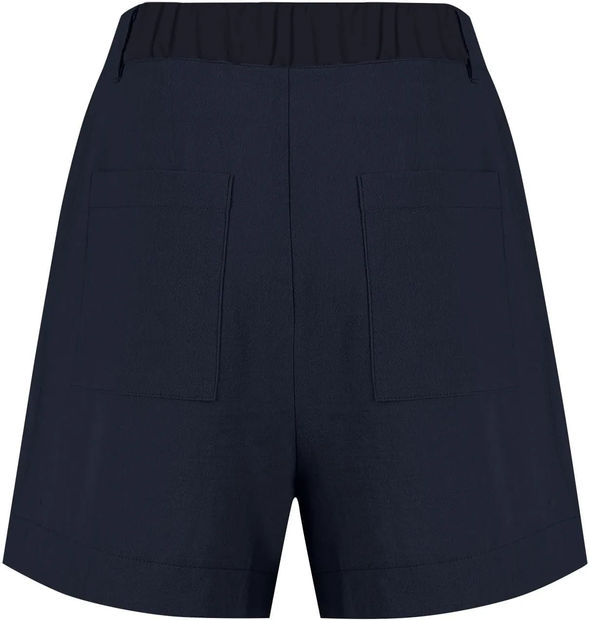 High Waisted Shorts for Women Dressy Casual Pleated Chino Shorts Lightweight Summer Twill Wide Leg Shorts with Pockets