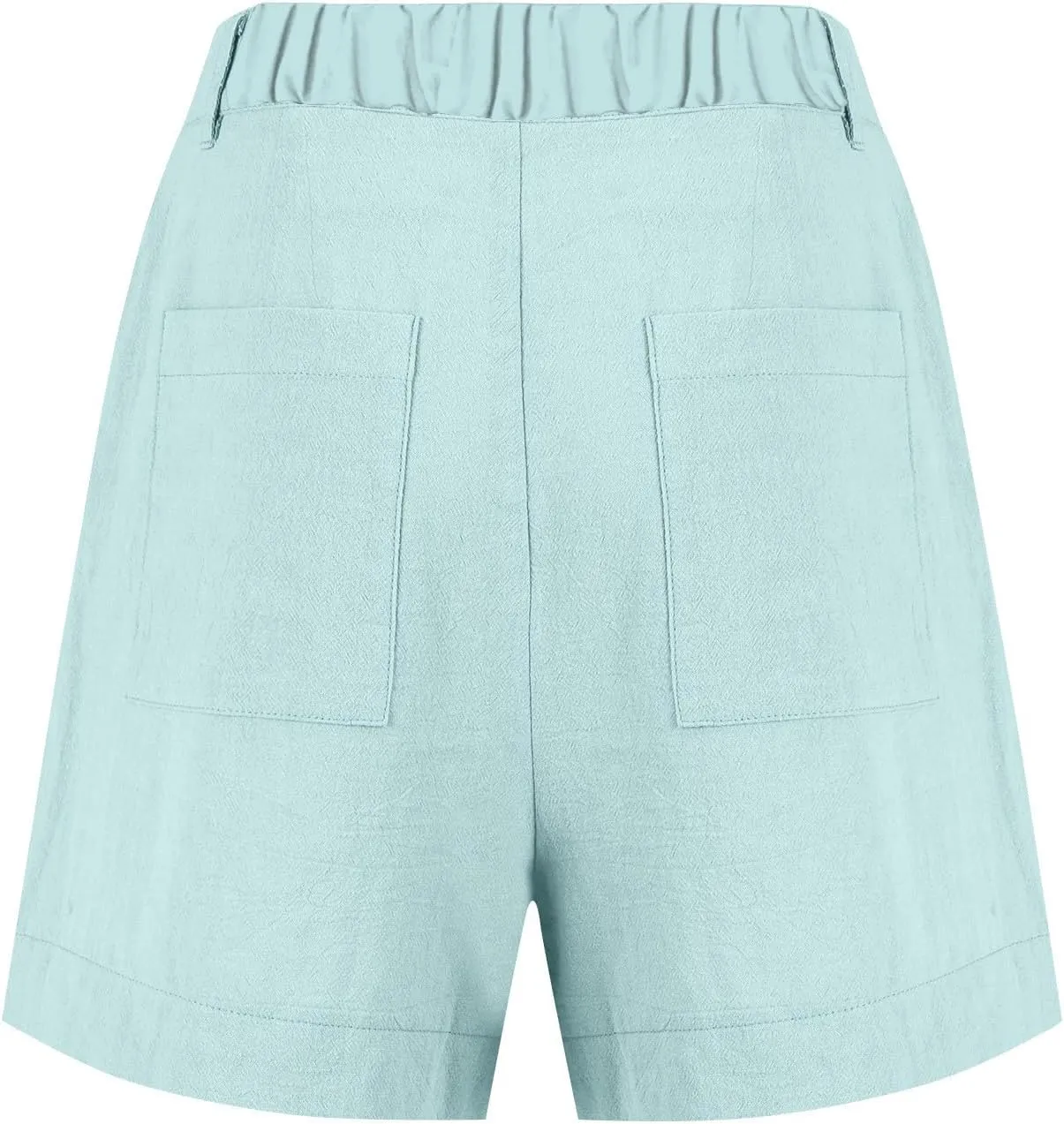 High Waisted Shorts for Women Dressy Casual Pleated Chino Shorts Lightweight Summer Twill Wide Leg Shorts with Pockets