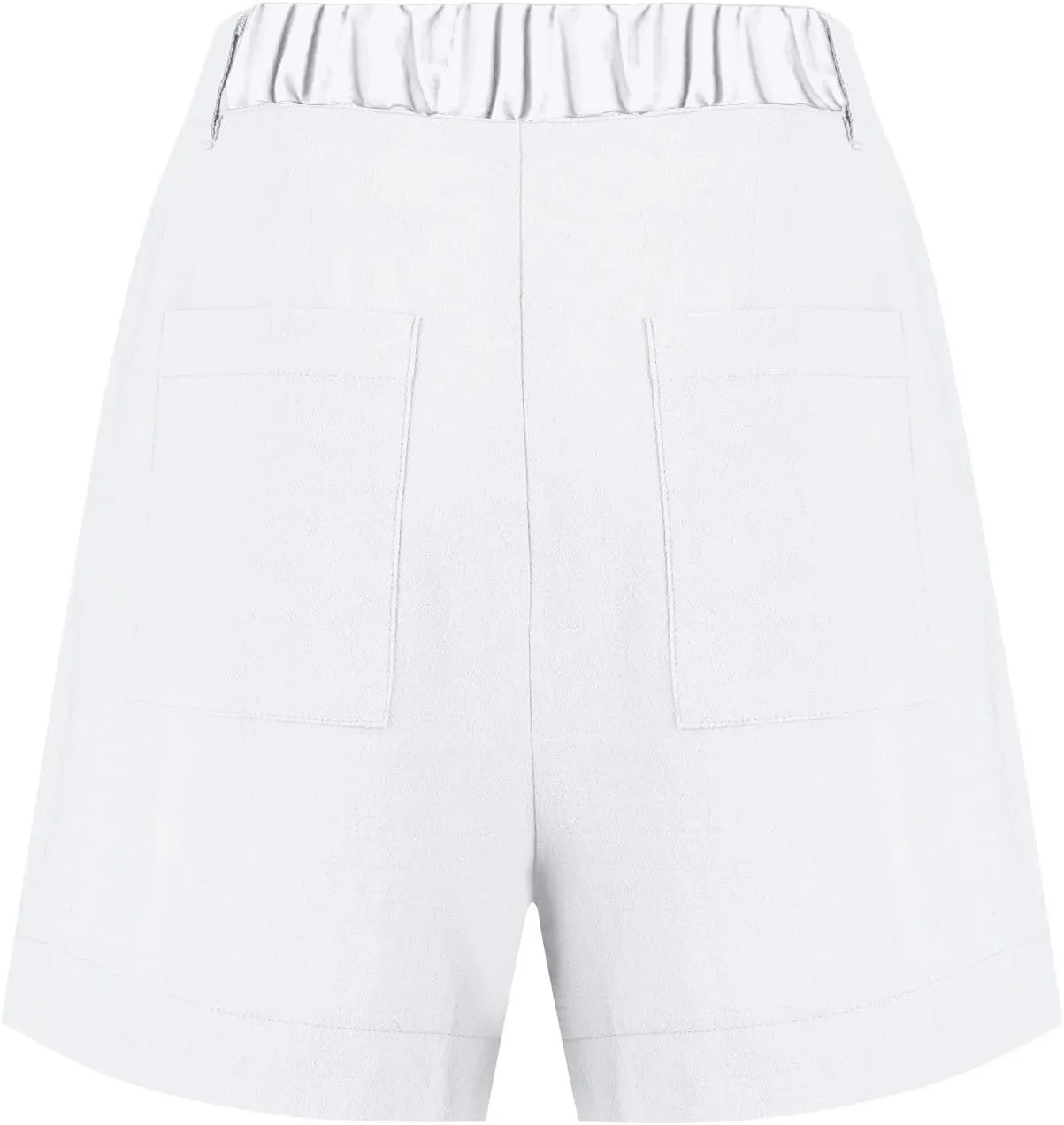 High Waisted Shorts for Women Dressy Casual Pleated Chino Shorts Lightweight Summer Twill Wide Leg Shorts with Pockets
