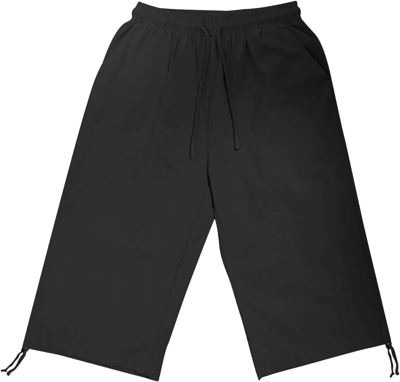 hlysgo Bermuda Shorts for Women High Waisted Drawstring Cotton Linen Casual Shorts Summer Knee Length Shorts with Pockets