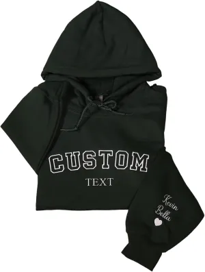 IZI POD Custom Hoodies Design Your Own, Personalized Embroidered Hoodie, Custom Embroidered Sweatshirt, Personalized Shirts for Women