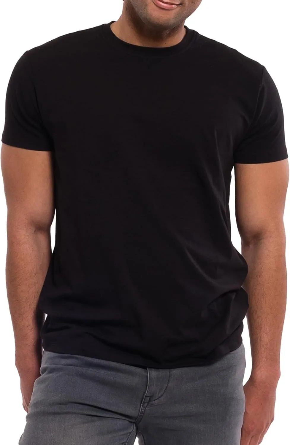 Kenneth Cole REACTION Mens T-Shirt Pack of 3 - UPF 50  Cotton/Spandex Jersey Slim Fit T Shirts for Men 3-Pack