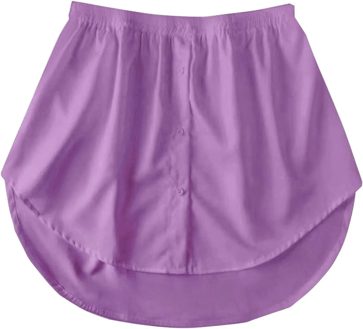 Layered Hem Skirts for Women Elastic Waist Casual Mini Skirt with Concealed Coverage Panel and Adjustable Fit