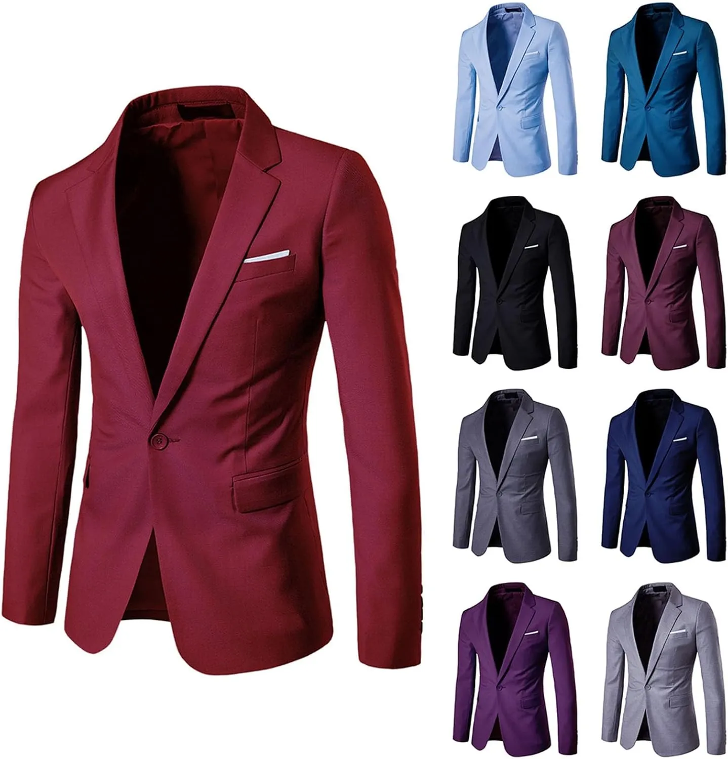 LCMTWX Sport Coat 2024 Slim Fit One Button Suit Coat Jacket Tops Men Fashion Men Blazer Men'S Blazer Sports Jackets For