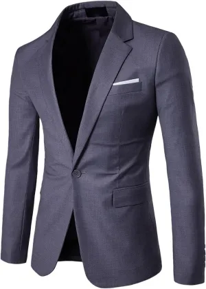 LCMTWX Sport Coat 2024 Slim Fit One Button Suit Coat Jacket Tops Men Fashion Men Blazer Men'S Blazer Sports Jackets For