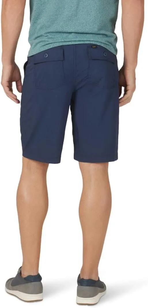 Lee Men's Extreme Motion Relaxed Fit Utility Flat Front Short
