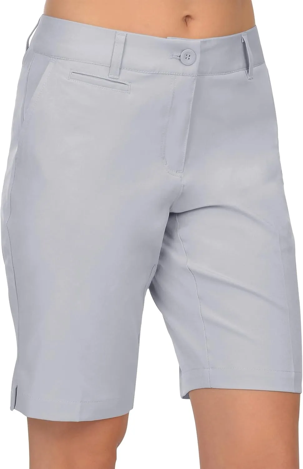 Lesmart Womens Golf Shorts Lightweight Stretch Relaxed Fit Knee Length Ladies Bermuda Shorts