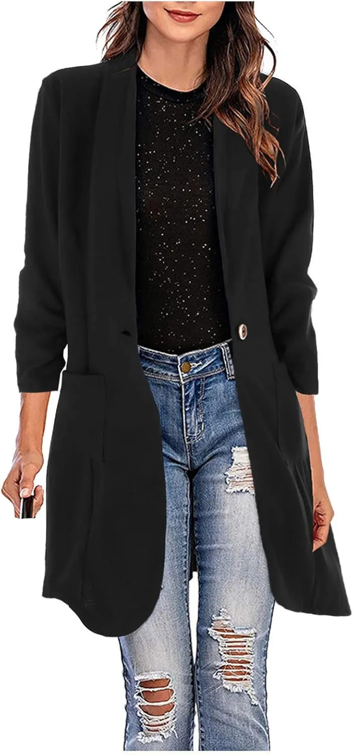 Long Overcoat Cardigan Lapel Womens Coat Slim Jacket Long Trench With Pocket Women's Long Winter Coats Women