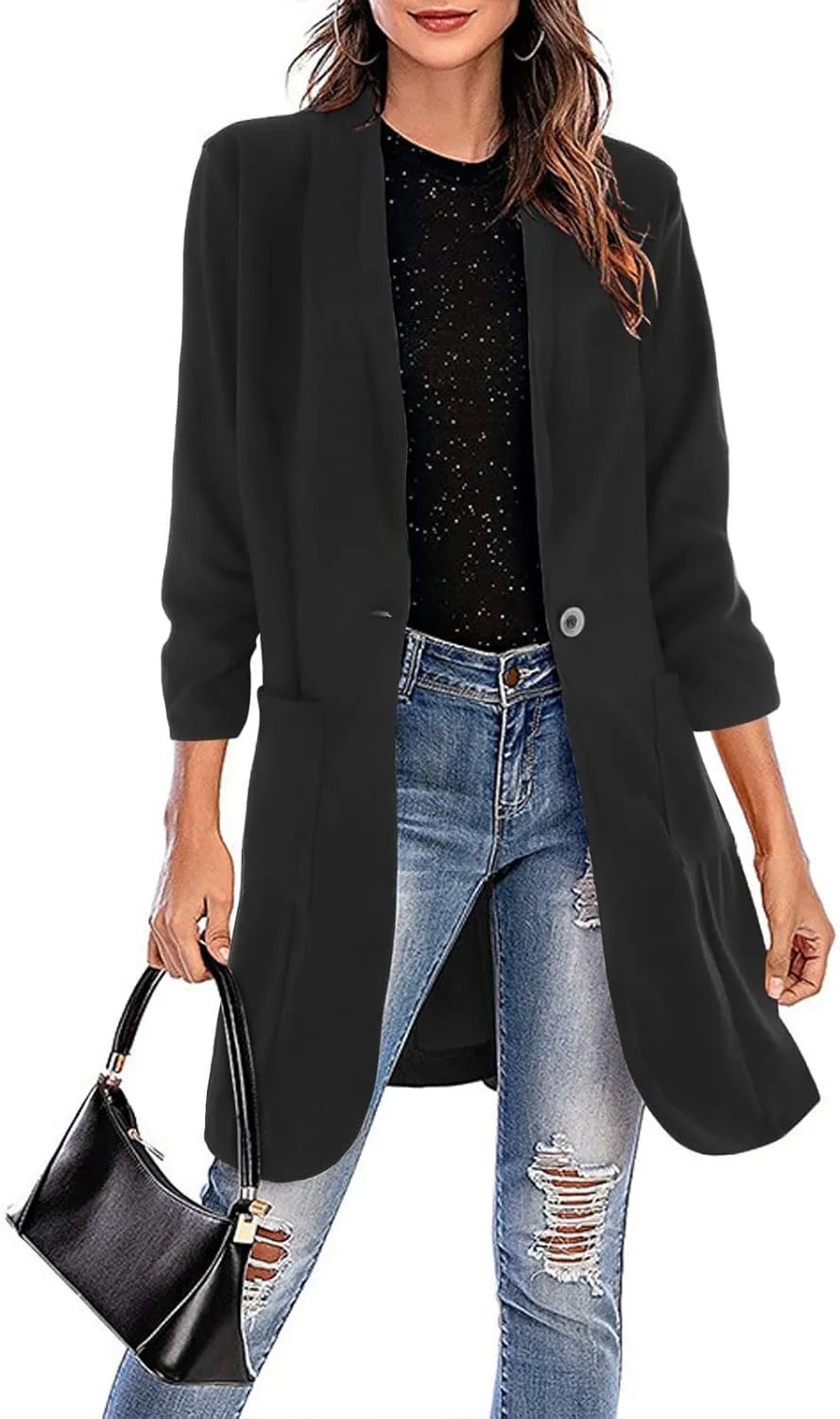 Long Overcoat Cardigan Lapel Womens Coat Slim Jacket Long Trench With Pocket Women's Long Winter Coats Women