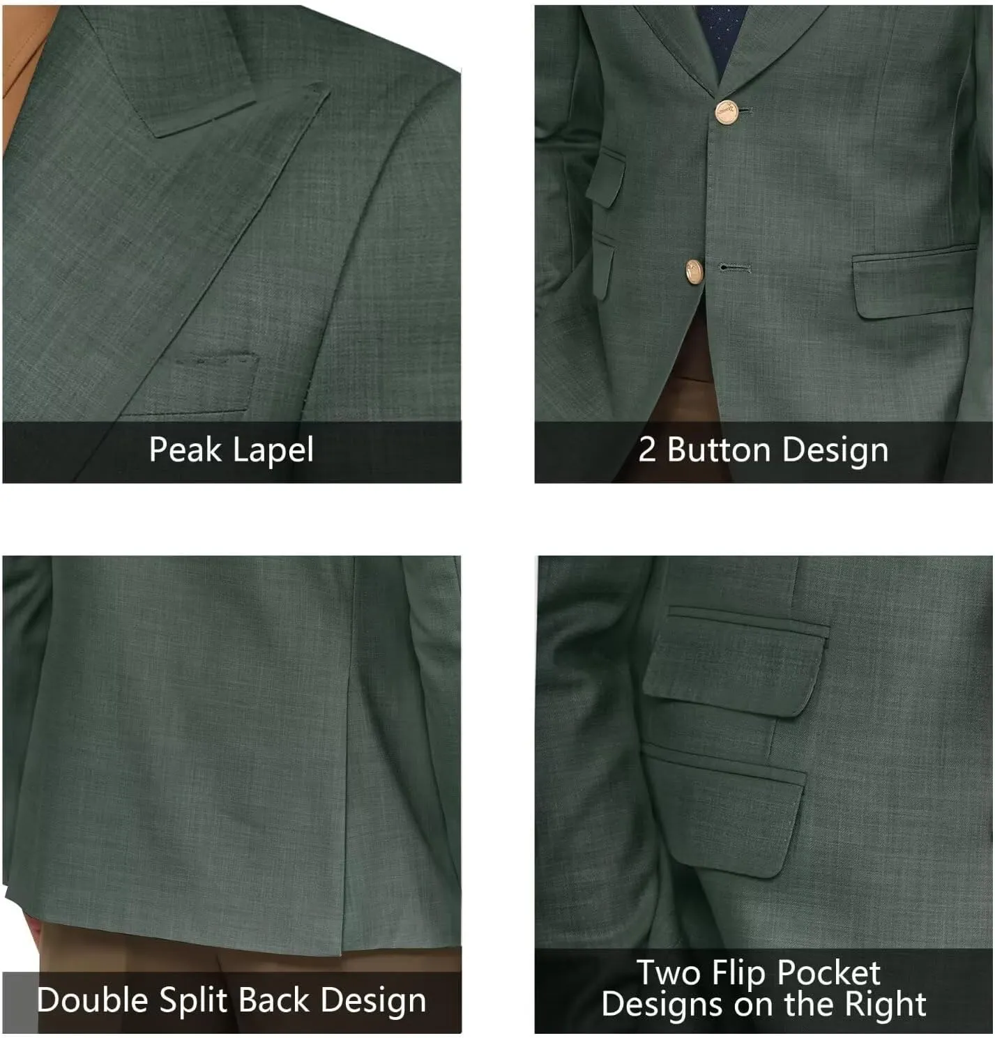 Men Blazer Slim Fit Casual Sport Coats 2 Button Formal Jackets for Men Blazers Men Peak Lapel Prom Dress Suit Tuxedo Jacket