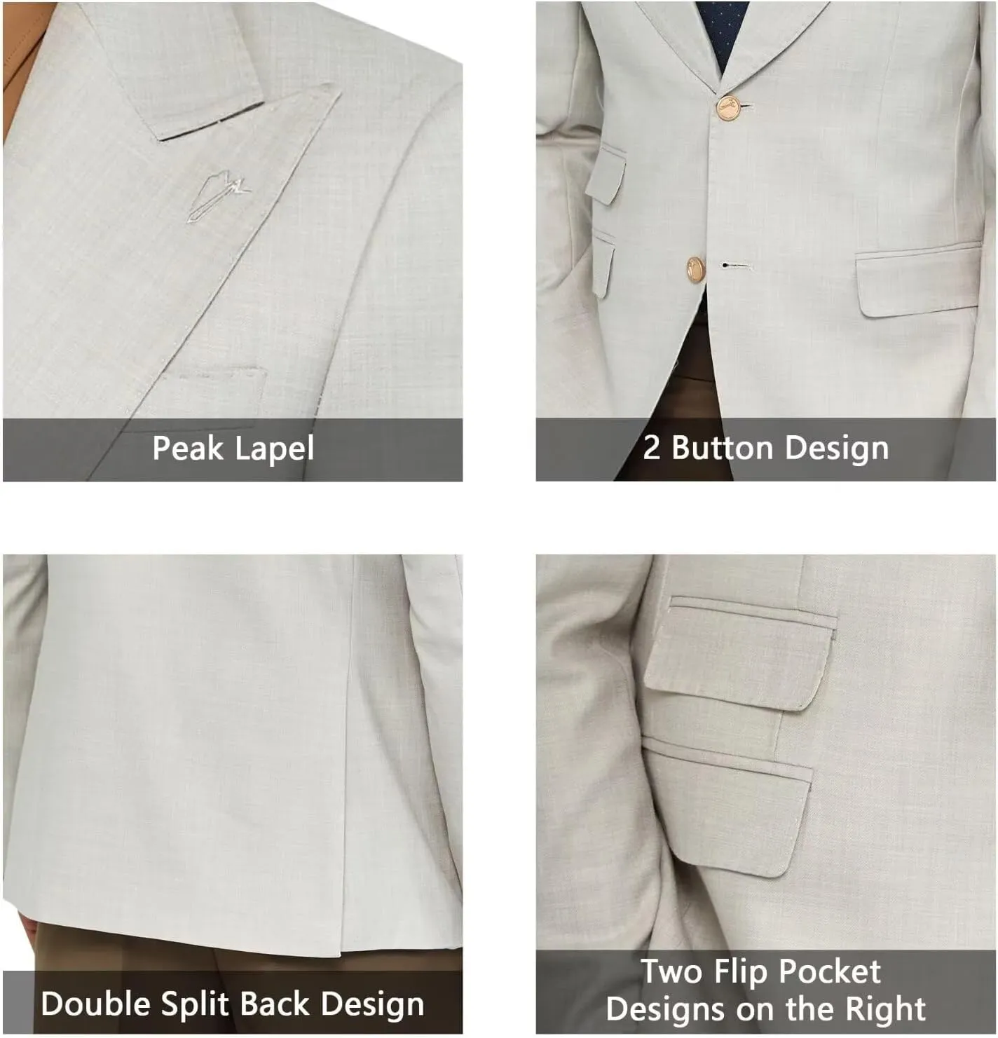 Men Blazer Slim Fit Casual Sport Coats 2 Button Formal Jackets for Men Blazers Men Peak Lapel Prom Dress Suit Tuxedo Jacket