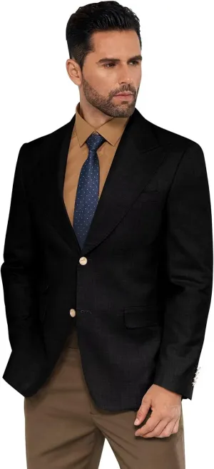 Men Blazer Slim Fit Casual Sport Coats 2 Button Formal Jackets for Men Blazers Men Peak Lapel Prom Dress Suit Tuxedo Jacket
