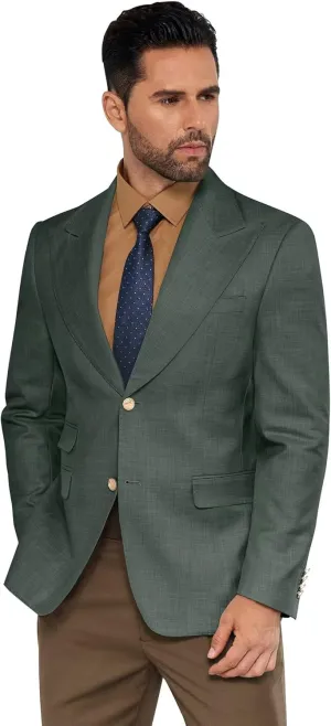 Men Blazer Slim Fit Casual Sport Coats 2 Button Formal Jackets for Men Blazers Men Peak Lapel Prom Dress Suit Tuxedo Jacket