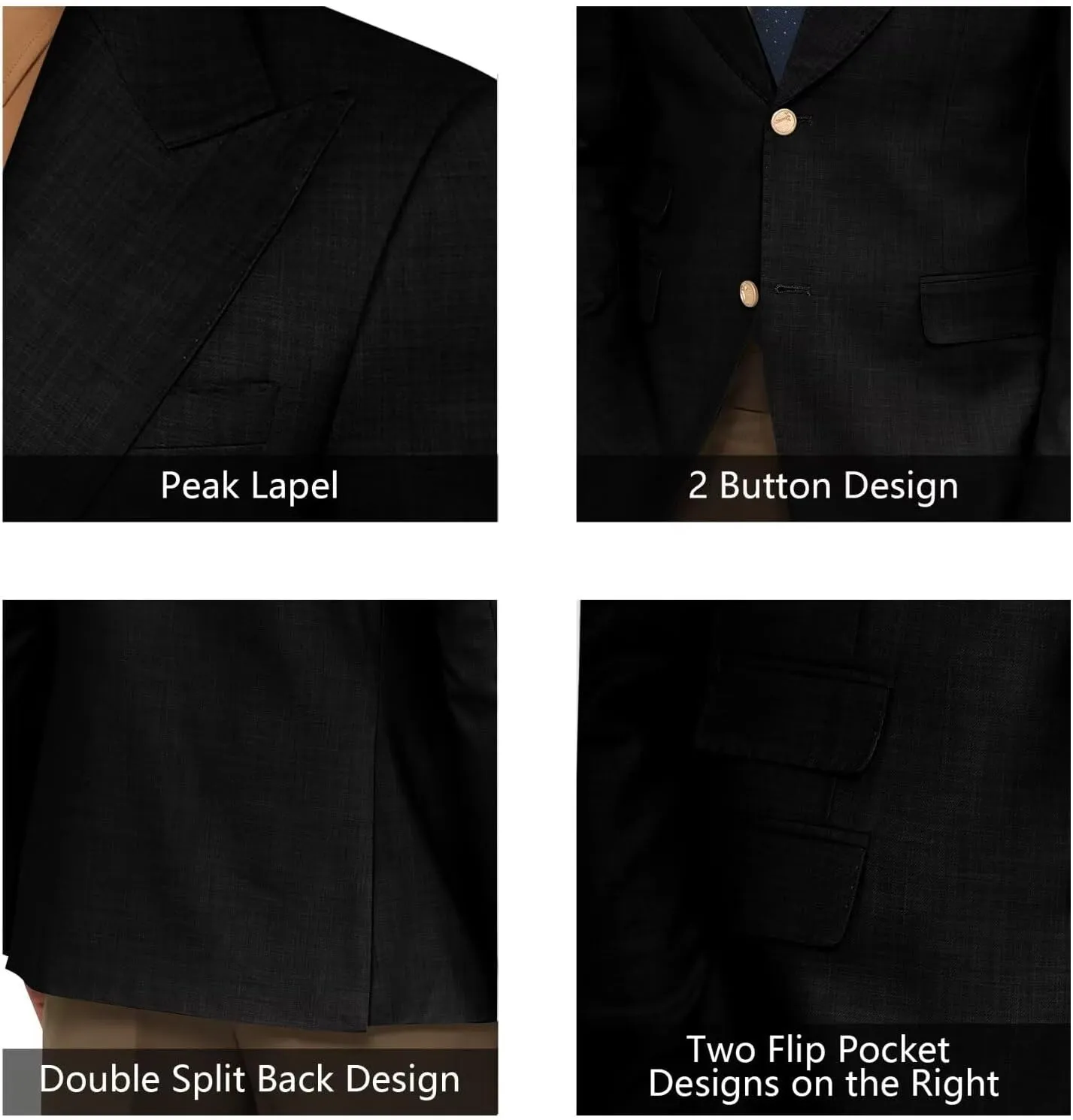 Men Blazer Slim Fit Casual Sport Coats 2 Button Formal Jackets for Men Blazers Men Peak Lapel Prom Dress Suit Tuxedo Jacket
