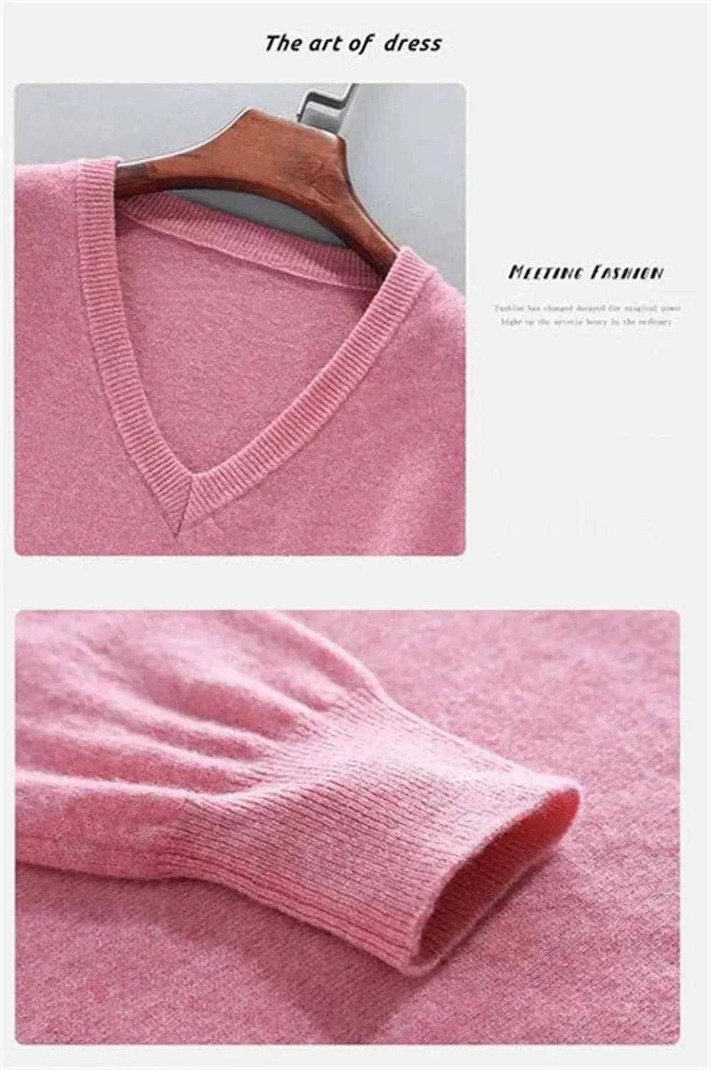 Men Thick Pullover Warm Classic V-Neck Sweater Male V Neck Long Sleeves Pullover Jumper Jersey Men's Slim Fit Sweater