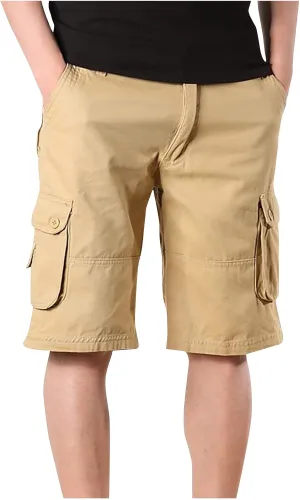 Men Workout Shorts Ultimate Comfort Linen Shorts with Pockets Causal Flat-Front Cargo Shorts Loose Tooling Shorts