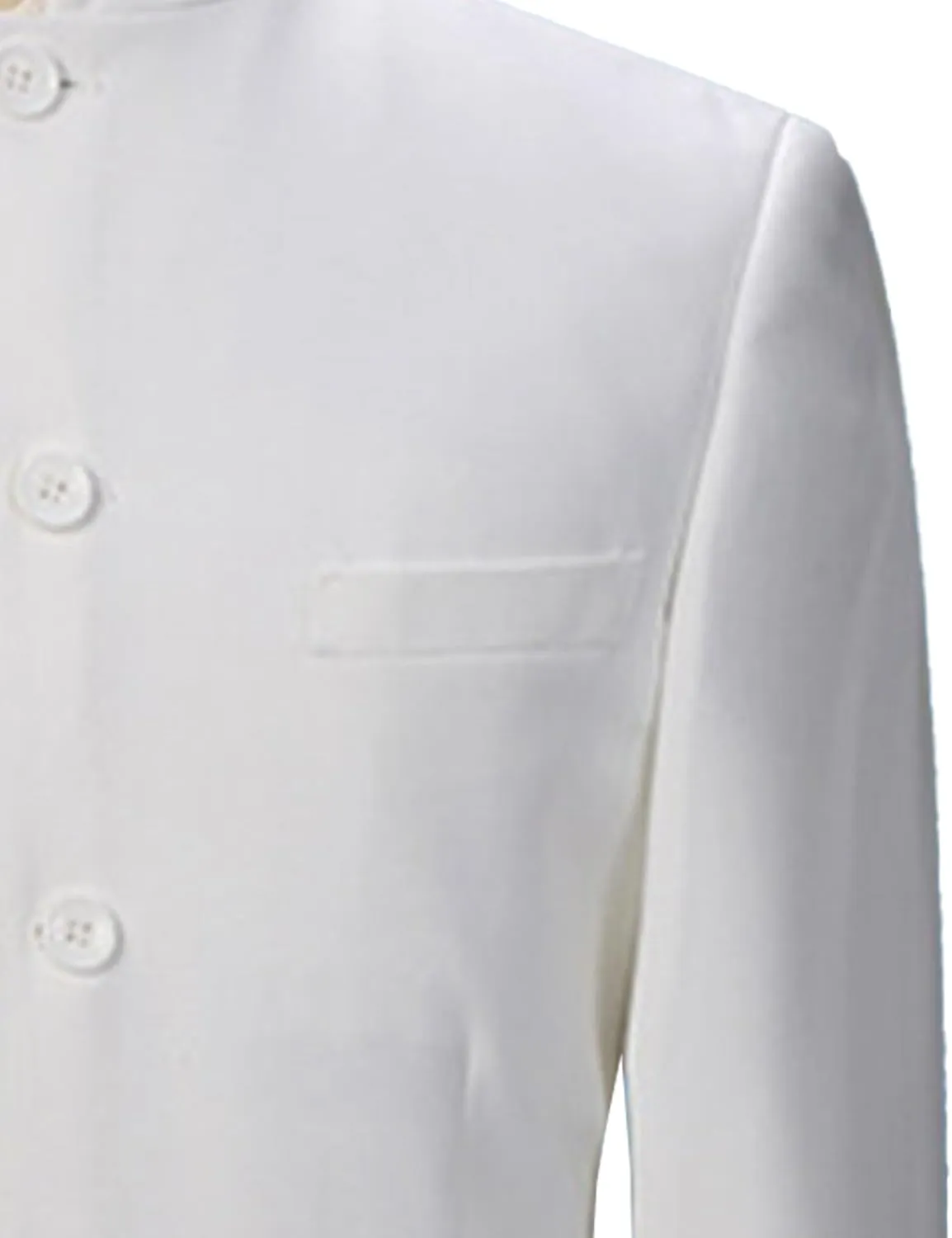 Men's 2 Pieces Chinese Tunic Suit Set Slim Fit Stand Collar Blazer Jacket Pants Suits Formal Wedding Dress