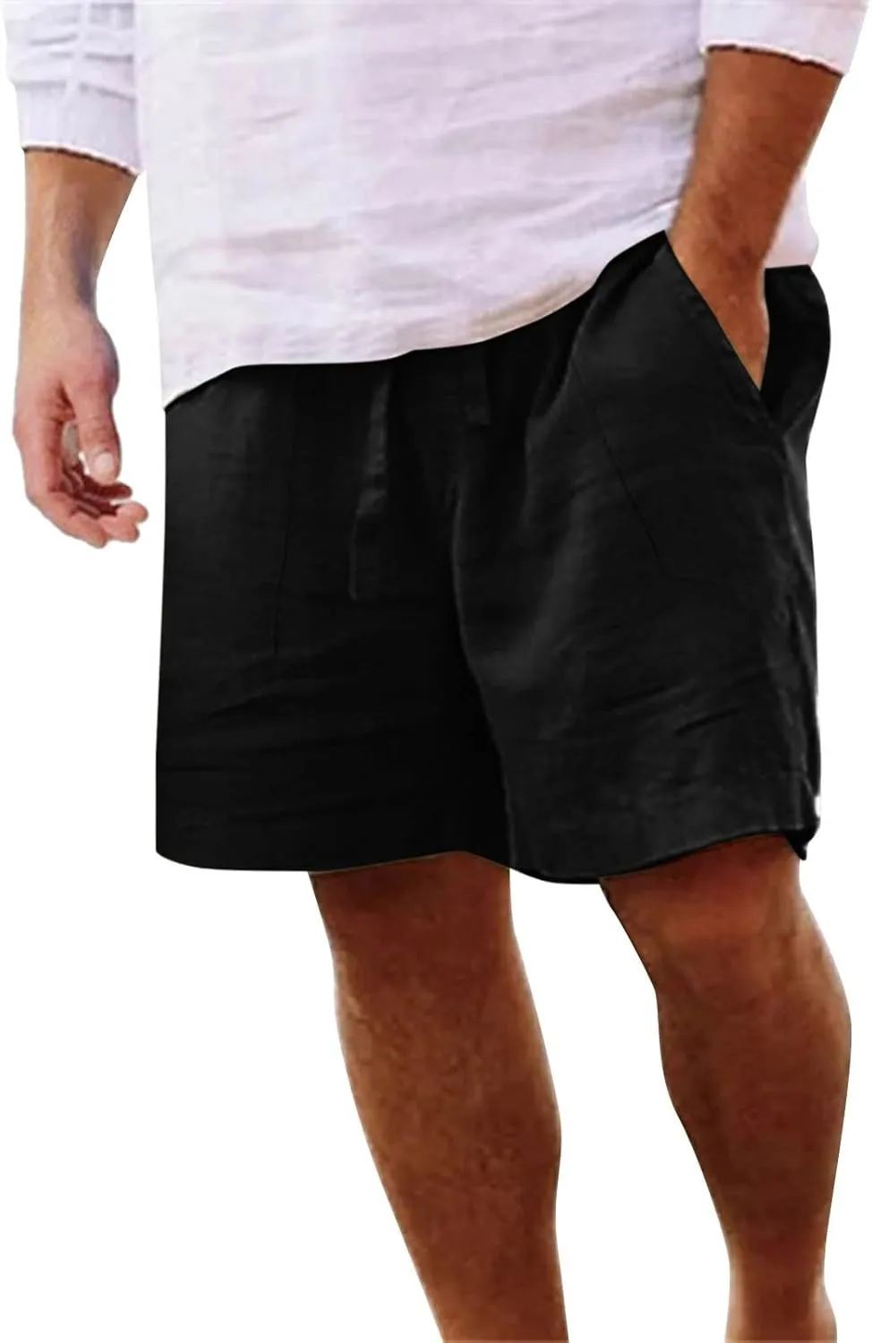 Mens 4XL Linen Summer Beach Shorts Tree Printed Beach Trendy Shorts Mens 4XL Linen Summer Beach Shorts Mens Linen