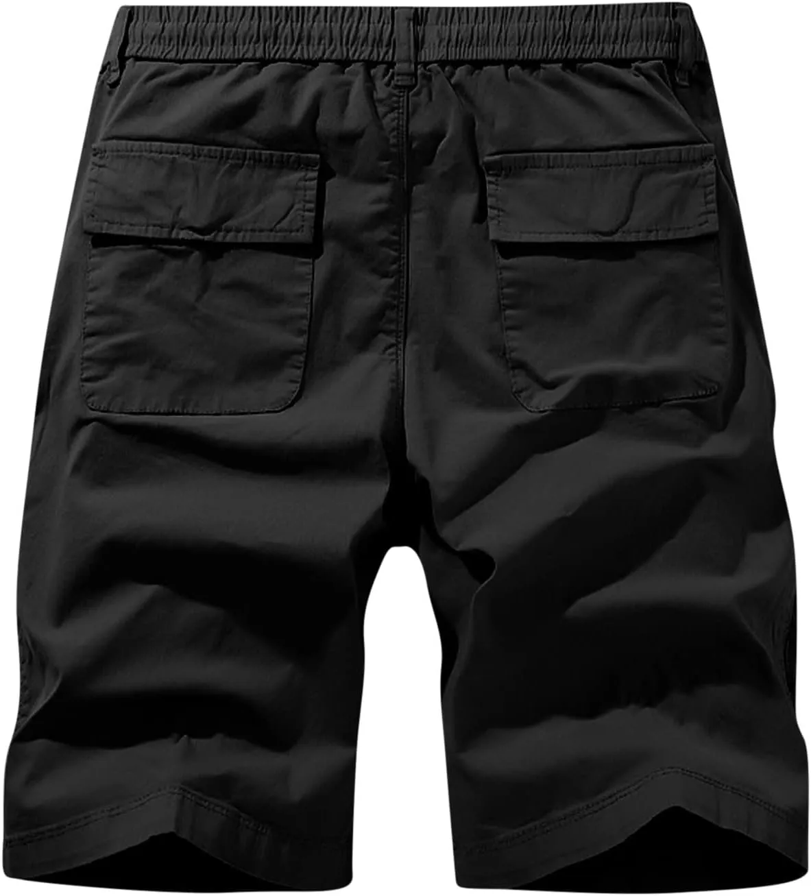 Mens 7 Inch Shorts Casual Drawstring Elastic Waist Cargo Shorts Multi Pockets Regular Big & Tall Utility Shorts