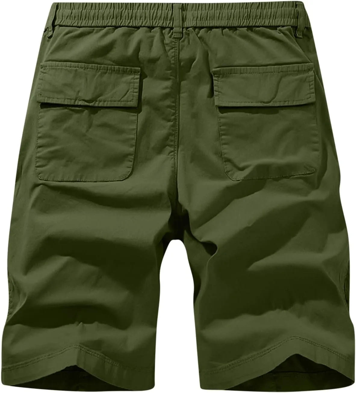 Mens 7 Inch Shorts Casual Drawstring Elastic Waist Cargo Shorts Multi Pockets Regular Big & Tall Utility Shorts