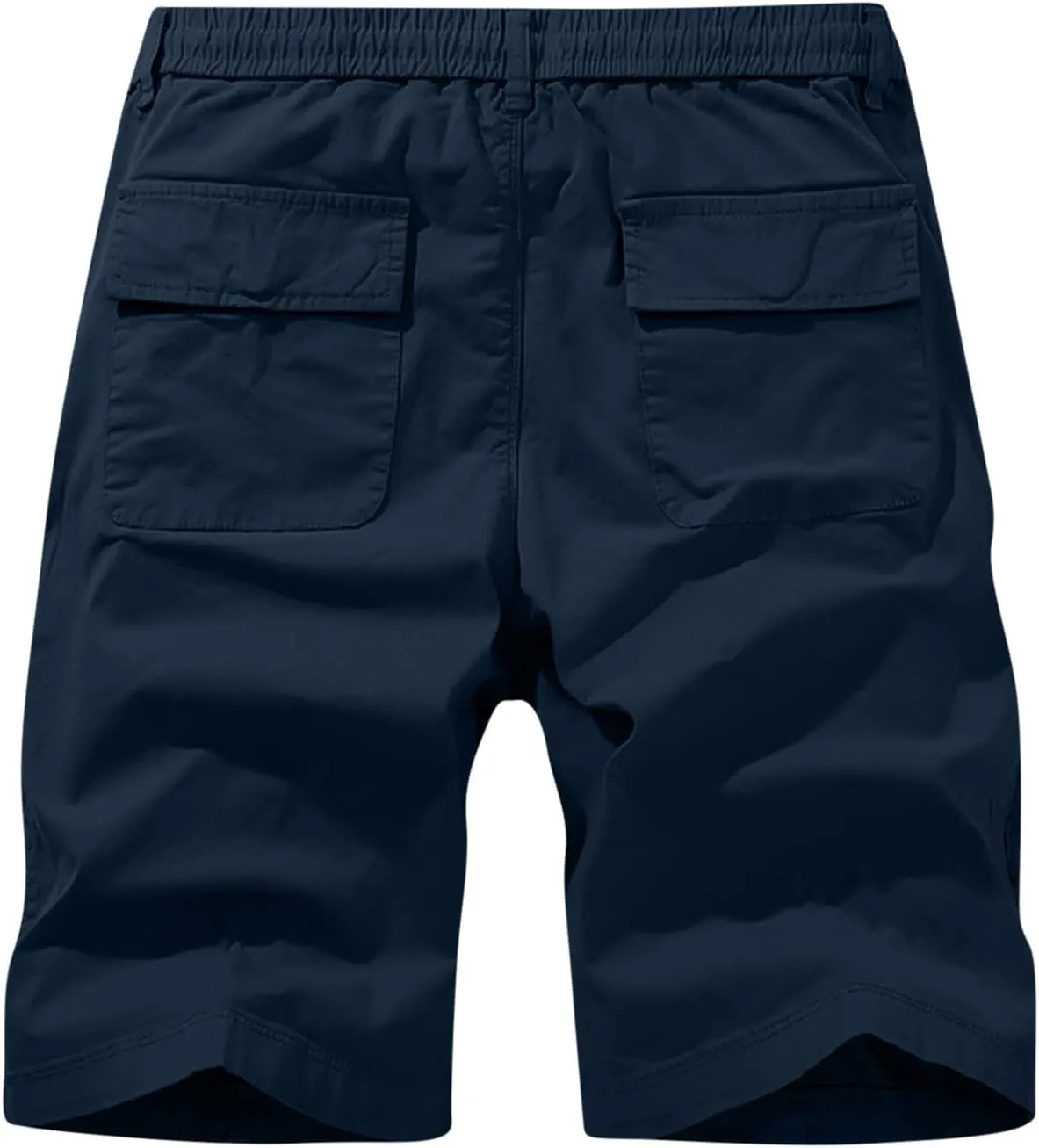 Mens 7 Inch Shorts Casual Drawstring Elastic Waist Cargo Shorts Multi Pockets Regular Big & Tall Utility Shorts
