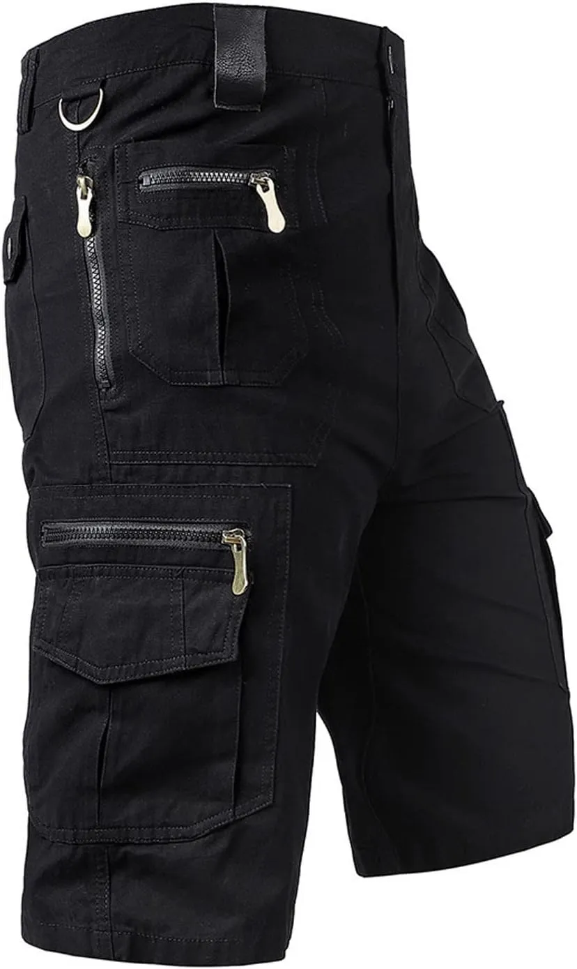 Mens Big and Tall Hiking Cargo Shorts Cotton Casual Lounge Shorts Workout Shorts Fishing Outdoor Tactical Short Pant