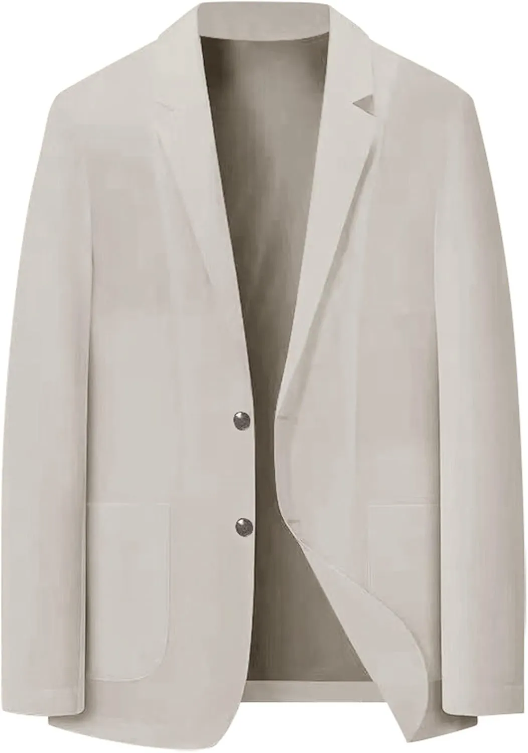 Men's Blazer Sports Coat, Summer Slim Fit 2 Button Solid Color Summer Lightweight Casual Stretch Tuxedo Suits Jackets