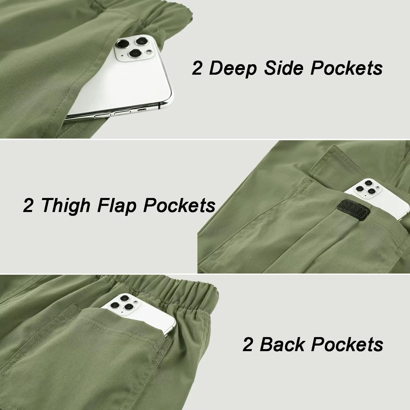 Men's Cargo Elastic Waist Drawstring Shorts Relaxed Fit Casual Summer Shorts with Multiple Pockets