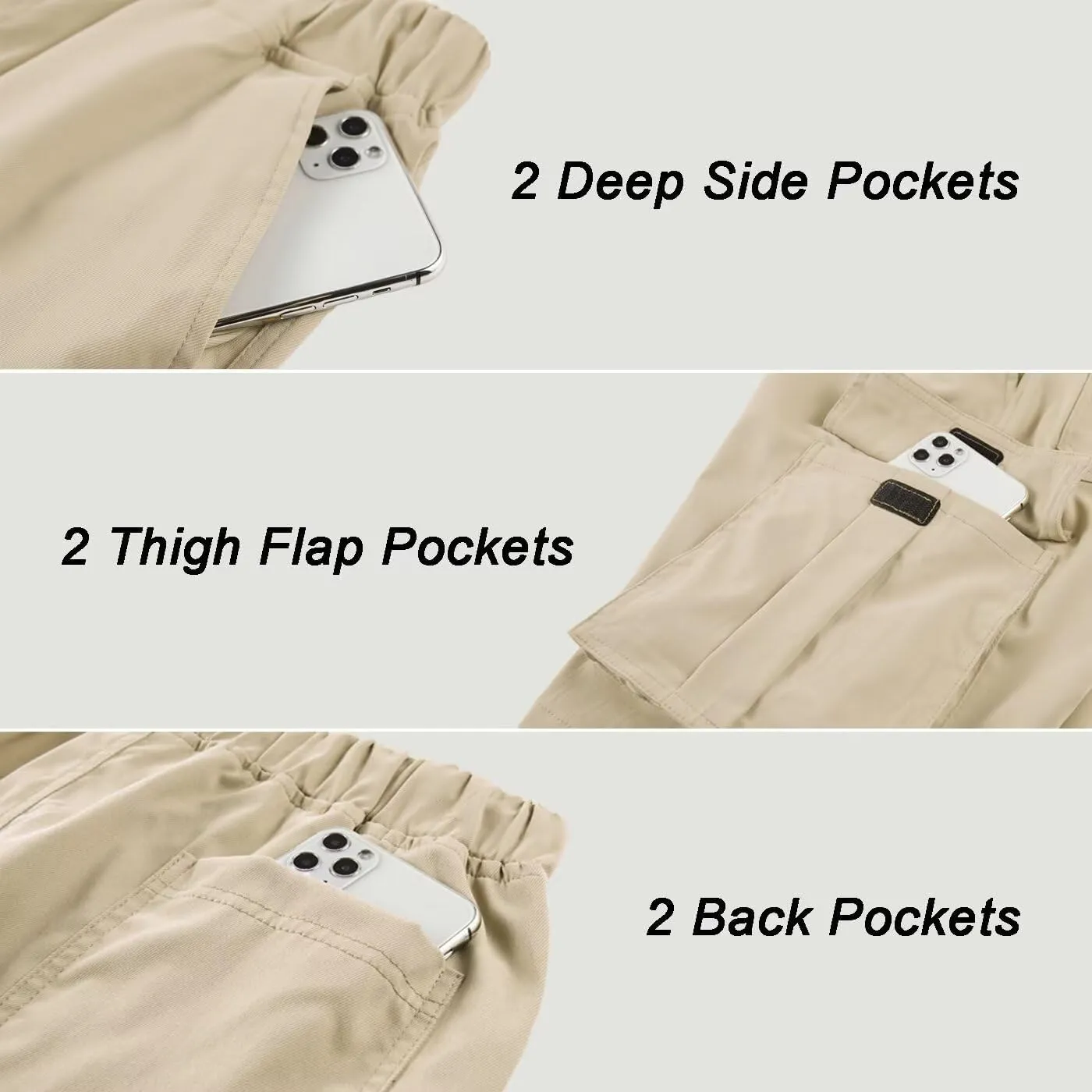 Men's Cargo Elastic Waist Drawstring Shorts Relaxed Fit Casual Summer Shorts with Multiple Pockets
