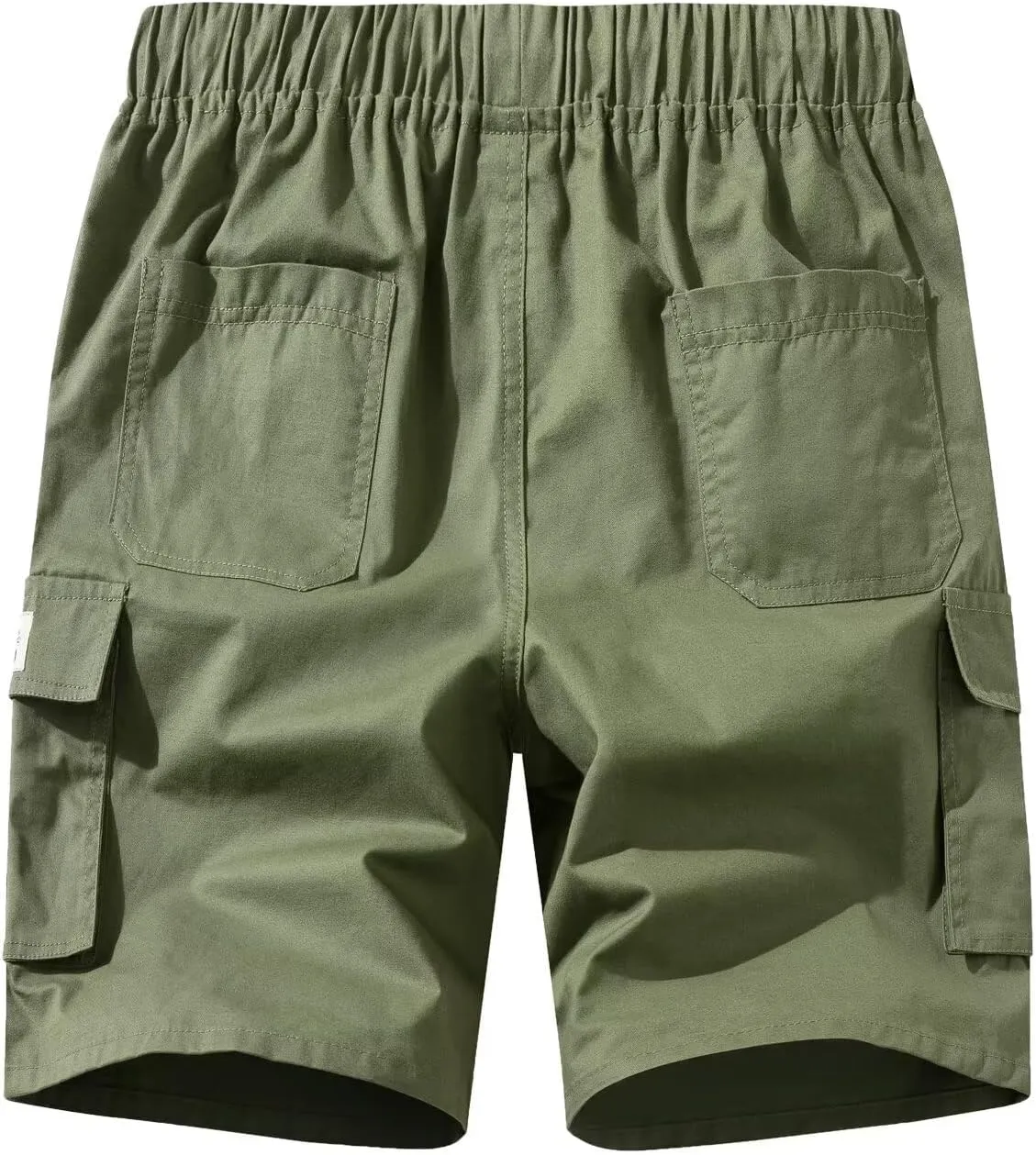 Men's Cargo Elastic Waist Drawstring Shorts Relaxed Fit Casual Summer Shorts with Multiple Pockets