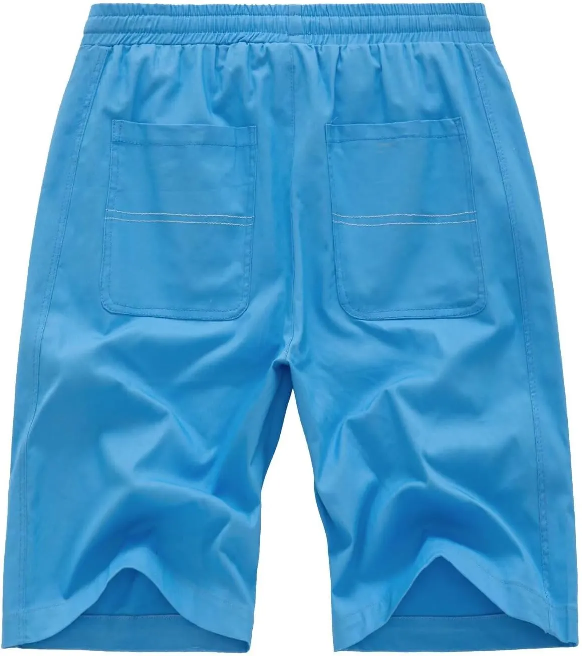 Men's Cargo Elastic Waist Drawstring Shorts Relaxed Fit Casual Summer Shorts with Multiple Pockets