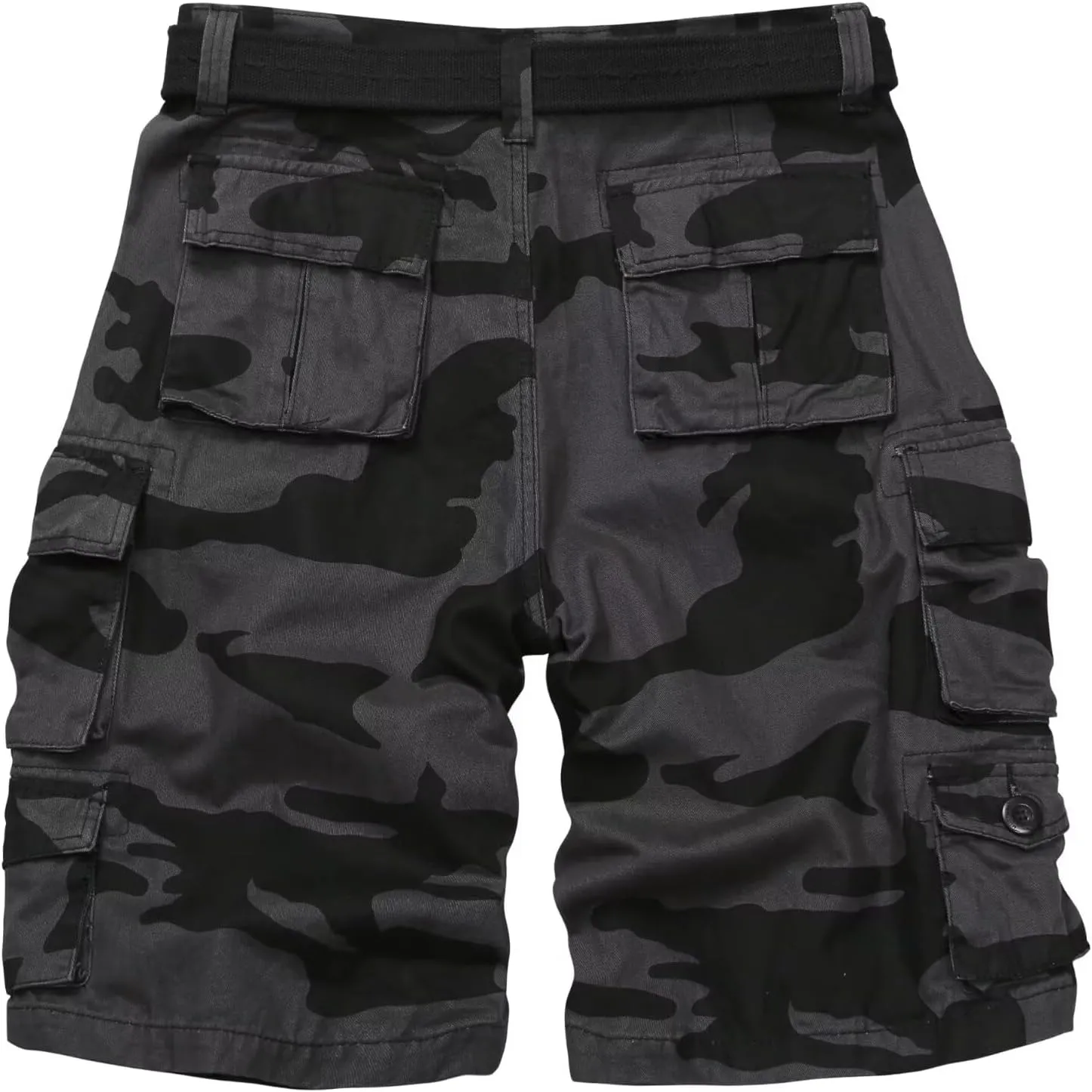 Mens Cargo Shorts Cotton Relaxed Fit Camo Shorts Casual Work Shorts with 9 Pockets No Belt