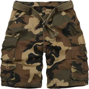Mens Cargo Shorts Cotton Relaxed Fit Camo Shorts Casual Work Shorts with 9 Pockets No Belt