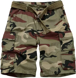 Mens Cargo Shorts Cotton Relaxed Fit Camo Shorts Casual Work Shorts with 9 Pockets No Belt