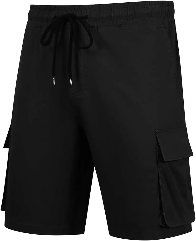 Mens Cargo Shorts Outdoor Hiking Casual Shorts for Men Relaxed Fit Cotton Shorts with Pockets
