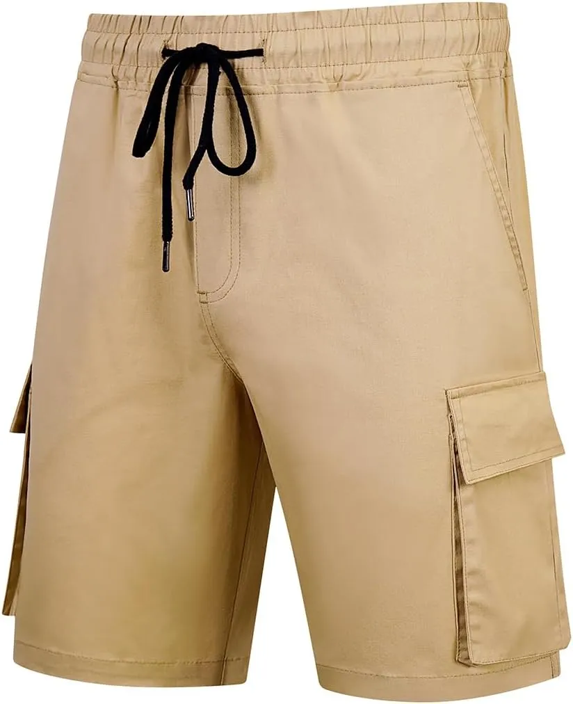 Mens Cargo Shorts Outdoor Hiking Casual Shorts for Men Relaxed Fit Cotton Shorts with Pockets