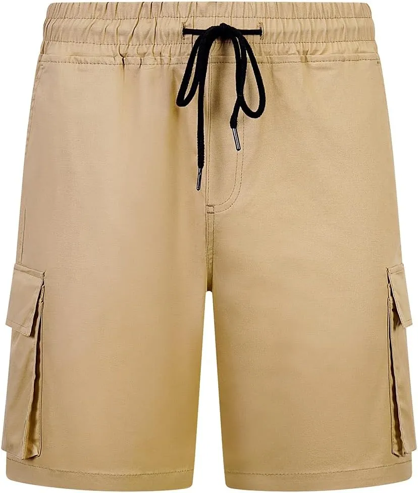 Mens Cargo Shorts Outdoor Hiking Casual Shorts for Men Relaxed Fit Cotton Shorts with Pockets