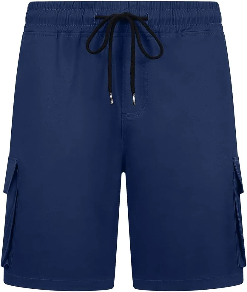 Mens Cargo Shorts Outdoor Hiking Casual Shorts for Men Relaxed Fit Cotton Shorts with Pockets