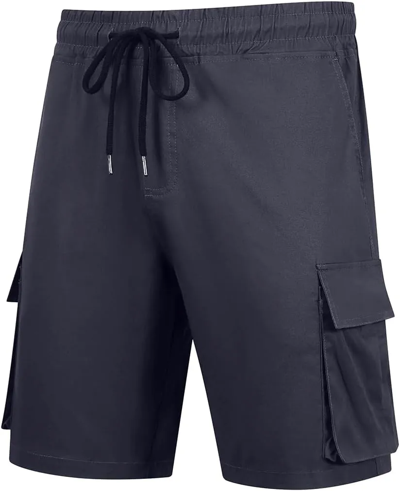 Mens Cargo Shorts Outdoor Hiking Casual Shorts for Men Relaxed Fit Cotton Shorts with Pockets