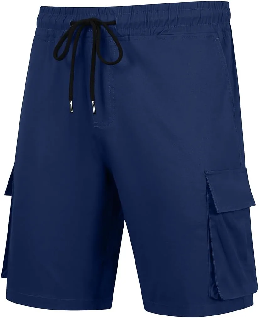 Mens Cargo Shorts Outdoor Hiking Casual Shorts for Men Relaxed Fit Cotton Shorts with Pockets