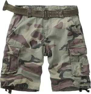 Mens Cargo Shorts Relaxed Fit Camo Casual Shorts Multi-Pocket Work Shorts with Pockets 11" Inseam